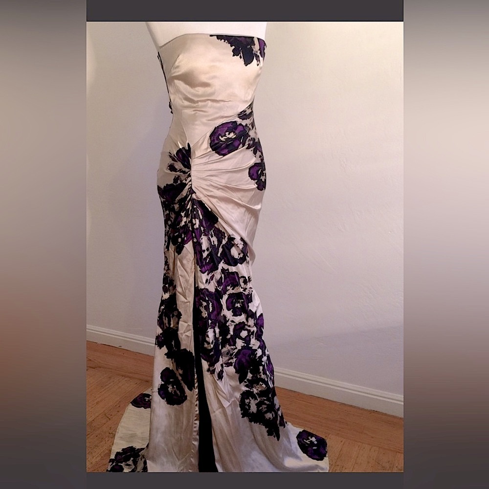 Gorgeous Bebe Satin Floral Gown 💜